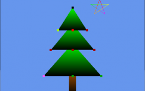 102  opengl  shader 绘制简单的 圣诞树 五角星