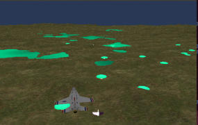 176 Opengl 绘制obj飞机在地形上漫游+动物