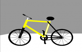 232 opengl绘制三维的自行车