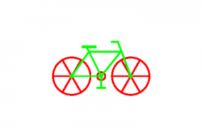 239 OpenGL绘制二维的自行车