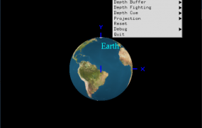 160 opengl绘制地球 坐标系