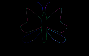 182 opengl用Catmull-Rom样条曲线绘制蝴蝶