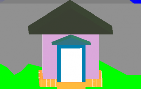 199 opengl绘制简单的房子