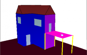 213 opengl绘制简单的二层楼房子